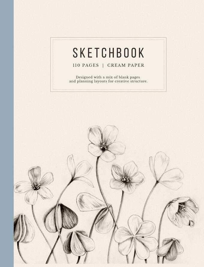 sketchcbook with oxalis flowers nature sketching Anne Løvenskjold sketchcbook with oxalis flowers nature sketching Anne Løvenskjold