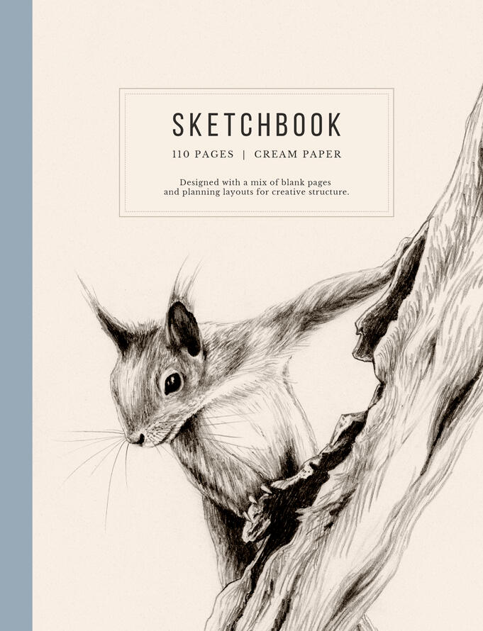 sketchcbook with squirrel nature sketching Anne Løvenskjold sketchcbook with squirrel nature sketching Anne Løvenskjold